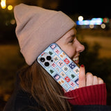 Powder Blue Noel Stamps iPhone 15 Case