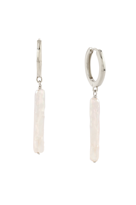 Nora Pearl Huggies Silver