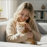 Anypet Large Baby Pink Cat Collar with Safety Buckle, Bell & Durable Adjustable Strap – Stylish Comfortable Pet Accessory for Cats