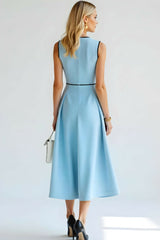 Powder-blue-midi-dress-black-piping-back-scaled