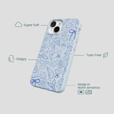 Powder Blue Ocean Charms iPhone 13 Mini Case