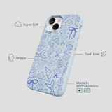 Powder Blue Ocean Charms iPhone 13 Case
