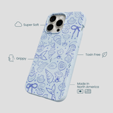 Powder Blue Ocean Charms iPhone 14 Pro Max Case