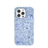 Powder Blue Ocean Charms iPhone 14 Pro Case