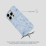 Powder Blue Ocean Charms iPhone 14 Pro Case