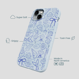 Powder Blue Ocean Charms iPhone 15 Plus Case