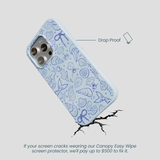 Powder Blue Ocean Charms iPhone 16 Pro Case