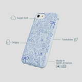 Powder Blue Ocean Charms iPhone 6/6s/7/8/SE Case