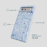 Powder Blue Ocean Charms Google Pixel 6a Case