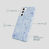 Powder Blue Ocean Charms Samsung Galaxy S21 Case