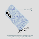 Powder Blue Ocean Charms Samsung Galaxy S23 Case