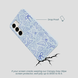 Powder Blue Ocean Charms Samsung Galaxy S24 Case