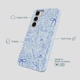 Powder Blue Ocean Charms Samsung Galaxy S25+(Plus) Case
