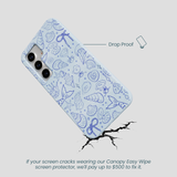 Powder Blue Ocean Charms Samsung Galaxy S25 Case