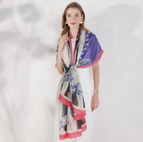 Anyyou 100% Mulberry Silk Off White Long Scarf for Women Luxury Beach Shawl Swimwear Cover-Up Pashmina Wrap Foulard
