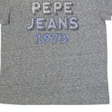 PEPE JEANS Rhinestones Womens T-Shirt Grey XS