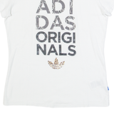 ADIDAS ORIGINALS Womens T-Shirt White UK 8