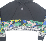 ADIDAS Cropped Womens Black Hoodie 6XL