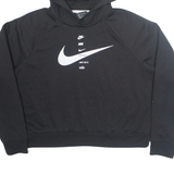 NIKE Cropped Womens Black Hoodie M