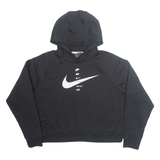NIKE Cropped Womens Black Hoodie M