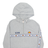 ELLESSE Cropped Womens Grey Hoodie UK 4