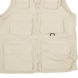 PULL&BEAR Mens Chore Gilet Beige Nylon L