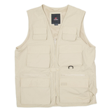 PULL&BEAR Mens Chore Gilet Beige Nylon L