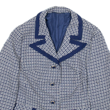 MARIS Womens Blazer Jacket Blue Wool Check S