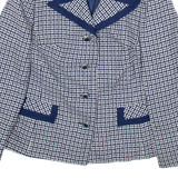 MARIS Womens Blazer Jacket Blue Wool Check S