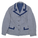 MARIS Womens Blazer Jacket Blue Wool Check S