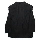 LINEA MILANO Womens Blazer Jacket Black Silk L