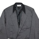 YALOUZ Mens Blazer Jacket Grey M