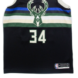 NIKE Milwaukee Bucks Antetokounmpo Mens Jersey Black Sleeveless USA V-Neck M