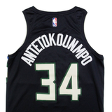 NIKE Milwaukee Bucks Antetokounmpo Mens Jersey Black Sleeveless USA V-Neck M