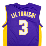 ADIDAS La Lakers Mens Jersey Purple Sleeveless USA V-Neck S