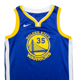 NIKE Durant Golden State Warriors Mens Jersey Blue Sleeveless USA V-Neck S