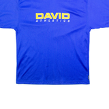 DAVID ATHLETICS Mens T-Shirt Blue V-Neck L