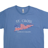 St Croix Americas Paradise Mens T-Shirt Blue L