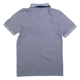 TED BAKER Mens Polo Shirt Blue Diamond S