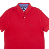 TOMMY HILFIGER Mens Polo Shirt Red L