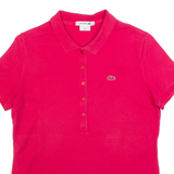 LACOSTE Womens Polo Shirt Pink S