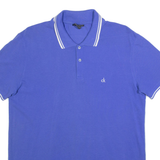 CALVIN KLEIN Mens Polo Shirt Blue 2XL