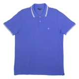 CALVIN KLEIN Mens Polo Shirt Blue 2XL