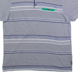 TED BAKER Mens Polo Shirt Blue Striped M