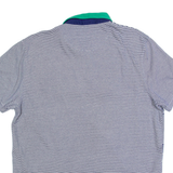 TED BAKER Mens Polo Shirt Blue Striped M