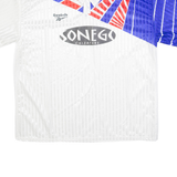 REEBOK Mens Football Shirt Jersey White Collared 2XL