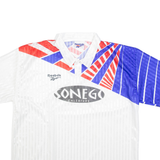 REEBOK Mens Football Shirt Jersey White Collared 2XL