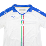 PUMA Italia Womens Football Shirt Jersey White Collared UK 16