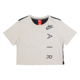 NIKE Cropped Womens T-Shirt Beige XS