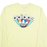 ADIDAS Mens T-Shirt Yellow Long Sleeve M